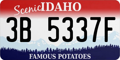 ID license plate 3B5337F