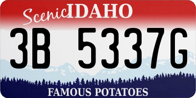 ID license plate 3B5337G