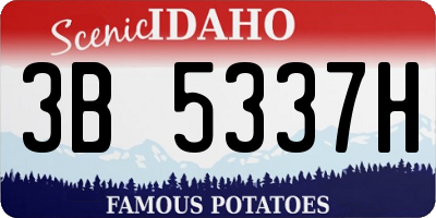 ID license plate 3B5337H