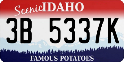 ID license plate 3B5337K