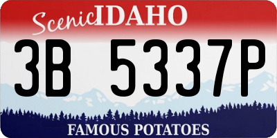 ID license plate 3B5337P