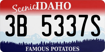 ID license plate 3B5337S