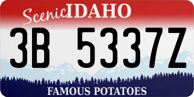 ID license plate 3B5337Z