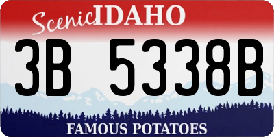 ID license plate 3B5338B