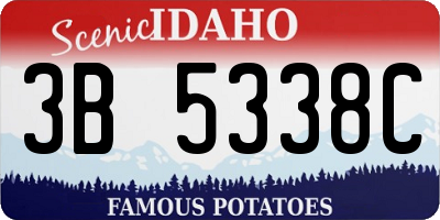 ID license plate 3B5338C