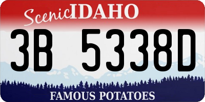 ID license plate 3B5338D