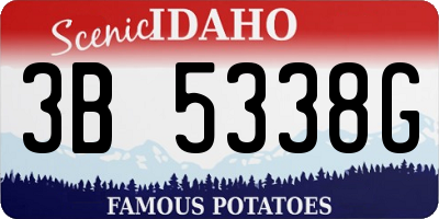 ID license plate 3B5338G