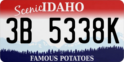 ID license plate 3B5338K