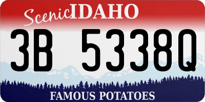 ID license plate 3B5338Q