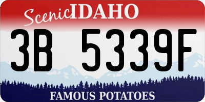 ID license plate 3B5339F