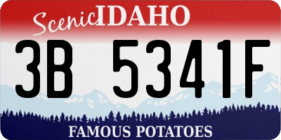 ID license plate 3B5341F