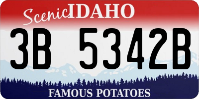 ID license plate 3B5342B
