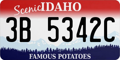 ID license plate 3B5342C