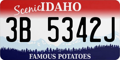 ID license plate 3B5342J
