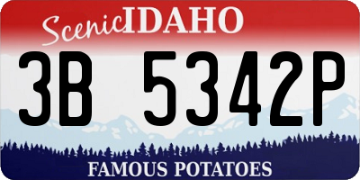 ID license plate 3B5342P