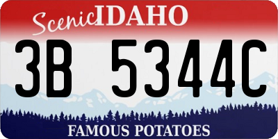 ID license plate 3B5344C