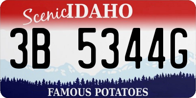 ID license plate 3B5344G
