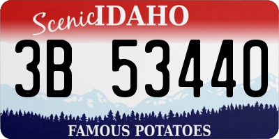 ID license plate 3B5344O