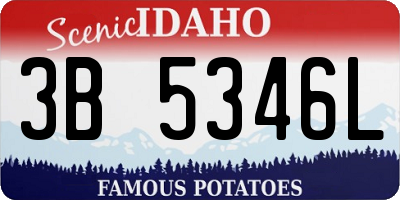 ID license plate 3B5346L