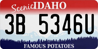 ID license plate 3B5346U