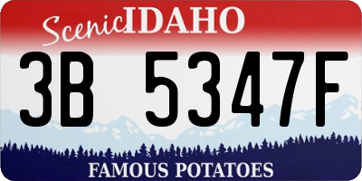ID license plate 3B5347F