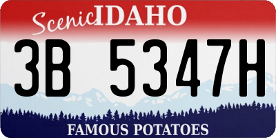 ID license plate 3B5347H