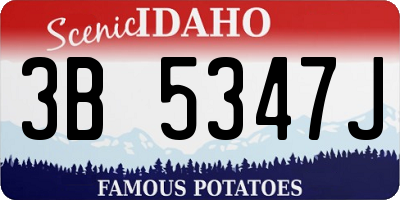 ID license plate 3B5347J