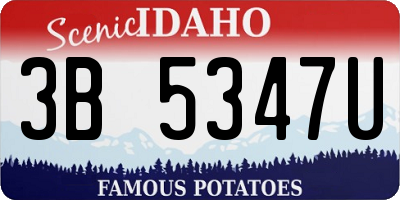 ID license plate 3B5347U