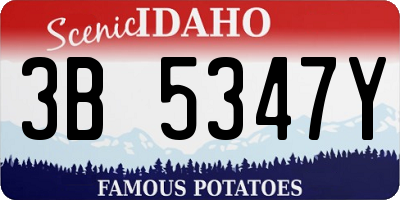 ID license plate 3B5347Y