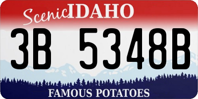 ID license plate 3B5348B