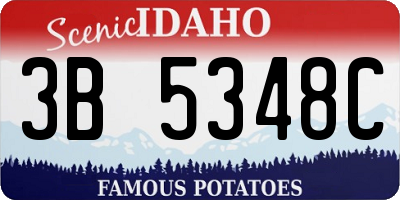 ID license plate 3B5348C