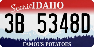 ID license plate 3B5348D