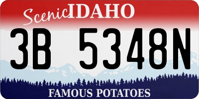 ID license plate 3B5348N