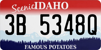 ID license plate 3B5348Q