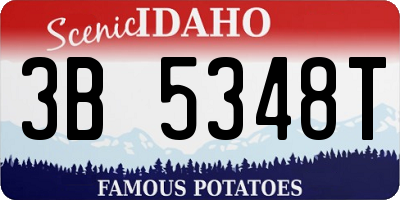 ID license plate 3B5348T