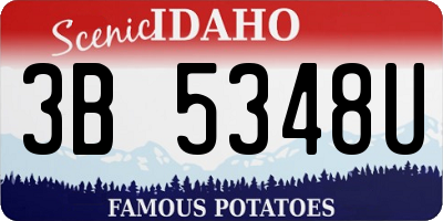 ID license plate 3B5348U