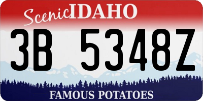ID license plate 3B5348Z