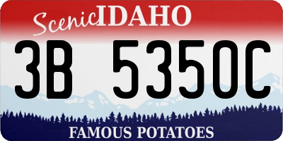 ID license plate 3B5350C
