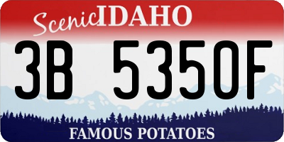 ID license plate 3B5350F