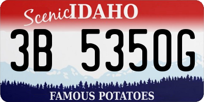 ID license plate 3B5350G