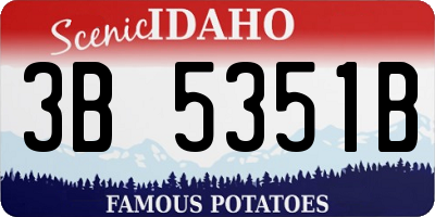 ID license plate 3B5351B