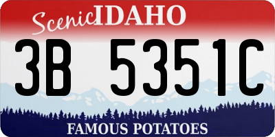 ID license plate 3B5351C