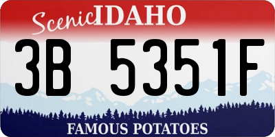 ID license plate 3B5351F