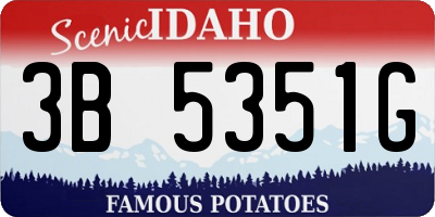 ID license plate 3B5351G