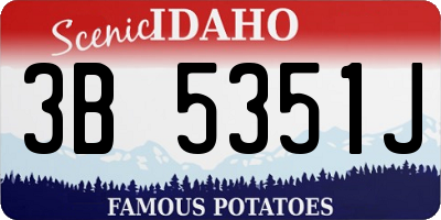 ID license plate 3B5351J