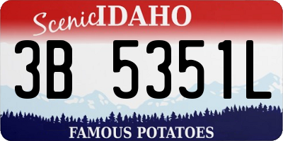 ID license plate 3B5351L