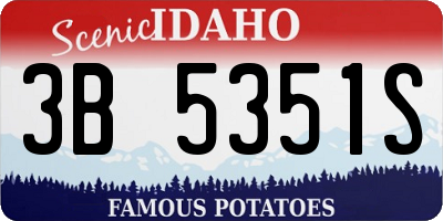 ID license plate 3B5351S
