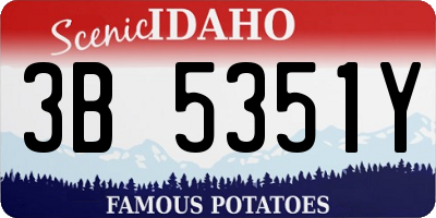 ID license plate 3B5351Y