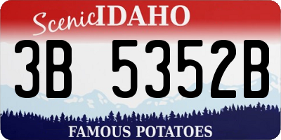 ID license plate 3B5352B
