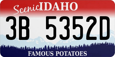 ID license plate 3B5352D